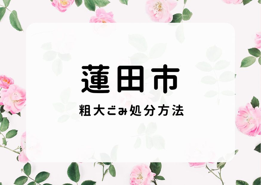 蓮田市粗大ごみ処分｜申込手順・出し方・持ち込み方法｜蓮田ごみ情報