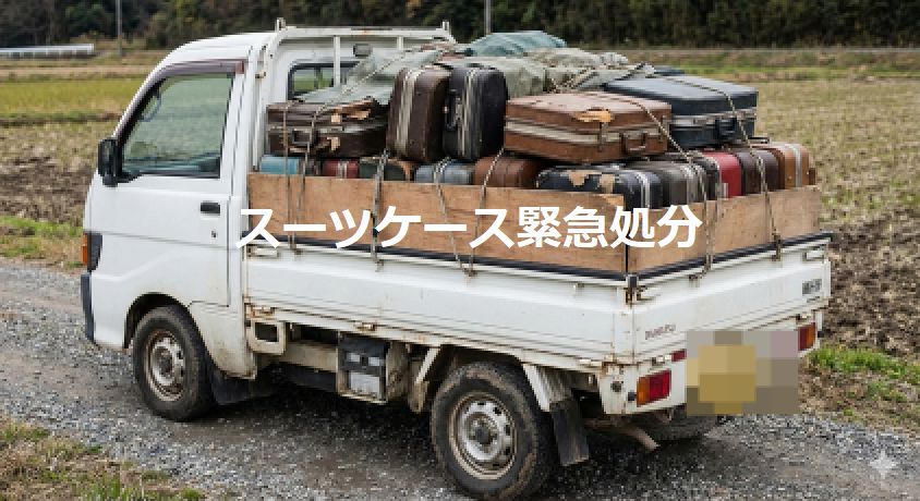 大量スーツケース処分