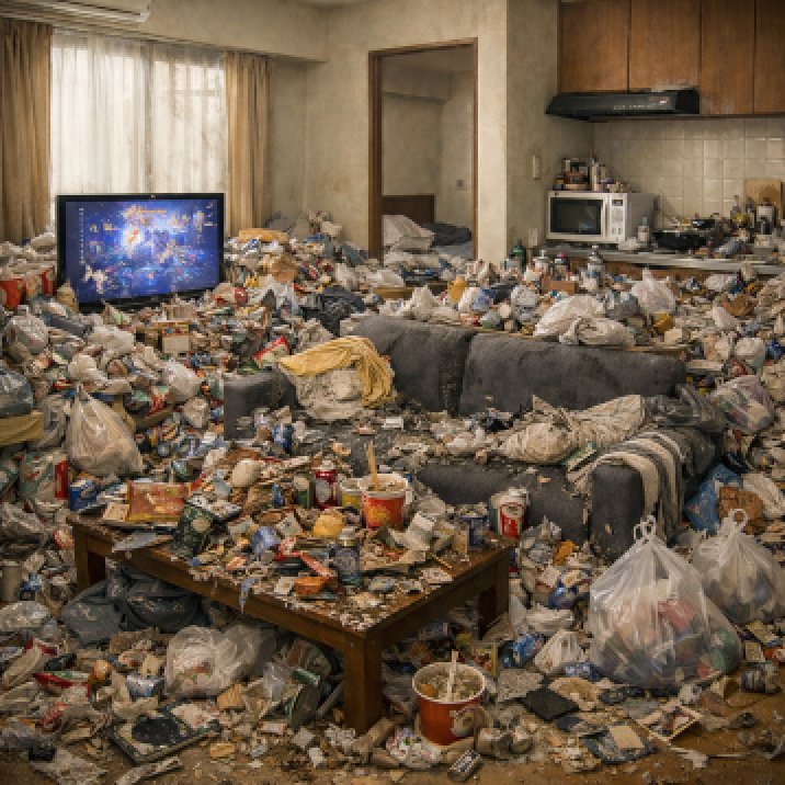 ３０代男性ゴミ屋敷部屋