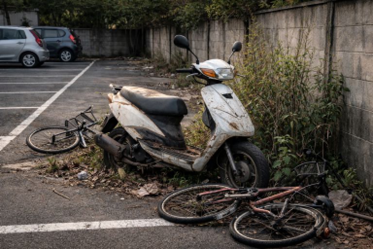 千葉県千葉市放置バイク・放置自転車・残置物撤去を依頼したい。