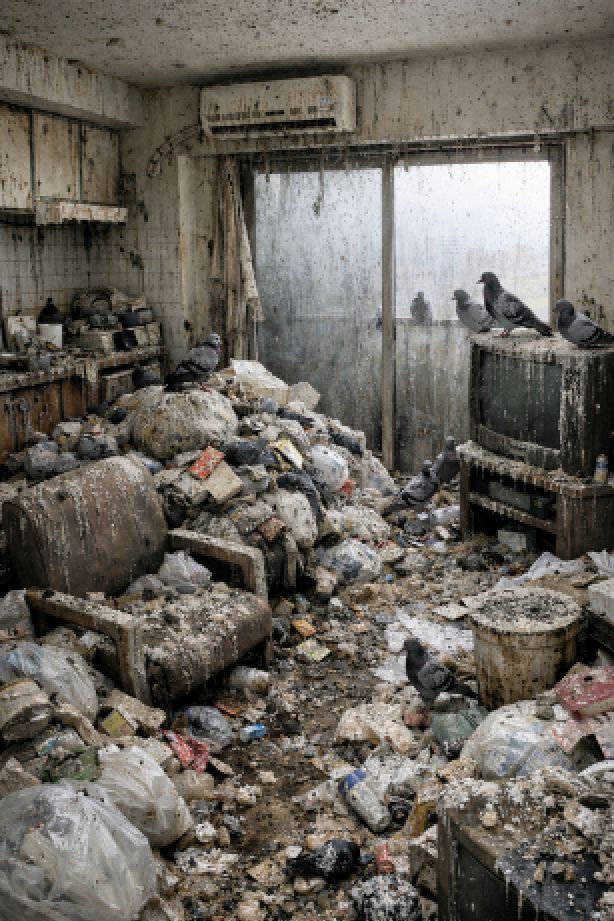 鳩フンゴミ屋敷片付け｜大型家具家電のみ捨てたい。