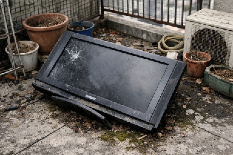 壊れた液晶テレビ