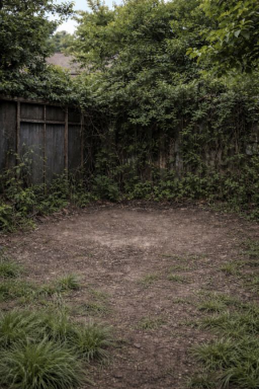 物置撤去後の庭