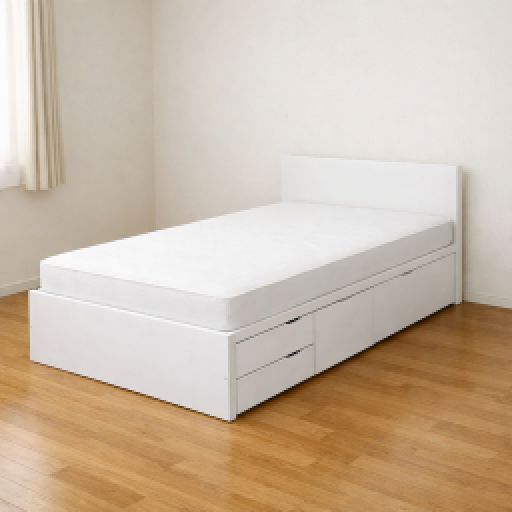 中央区日本橋箱崎町で収納付きベッドシングル処分