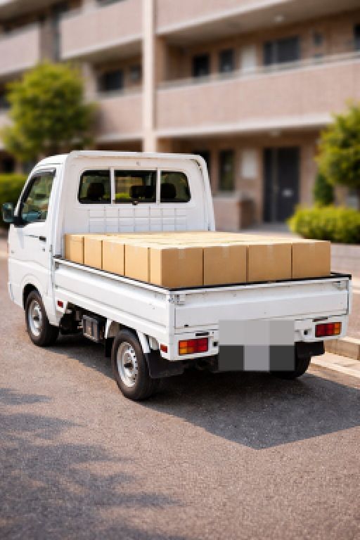 トラックにのせた荷物