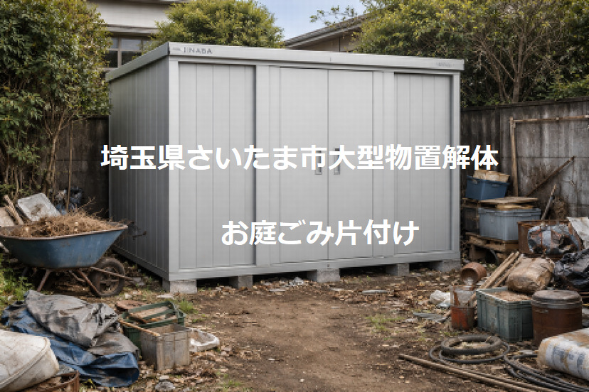 埼玉県さいたま市大型物置解体