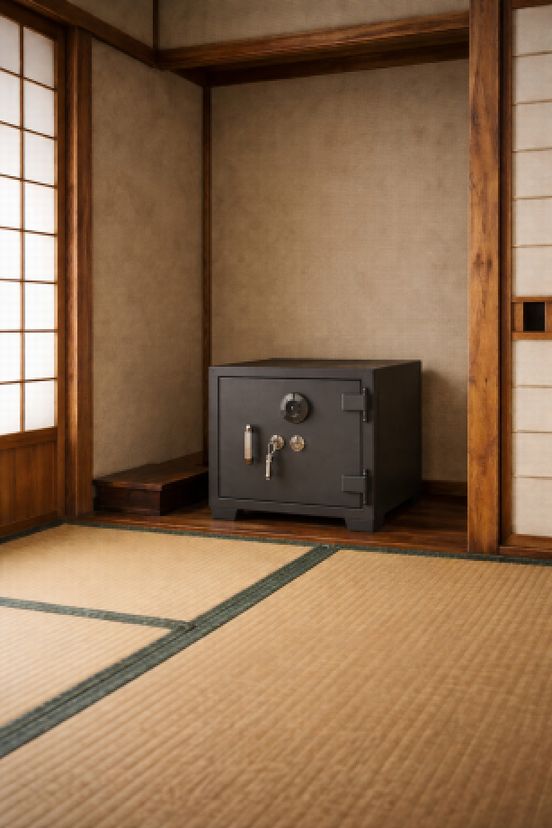 和室に置かれた金庫