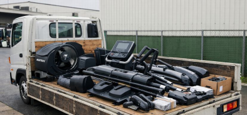 トラックにのせたトレーニングマシーン