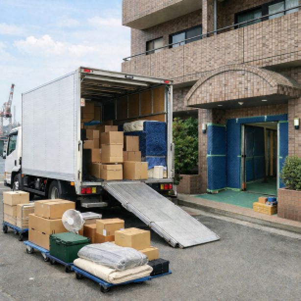 トラックに荷物積載