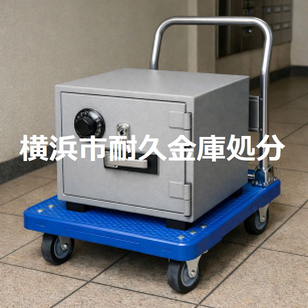 台車に置かれた耐久金庫