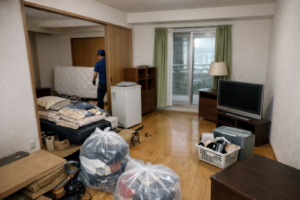 マンション遺品整理作業中