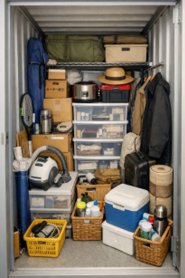 台東区トランクルーム倉庫片付け