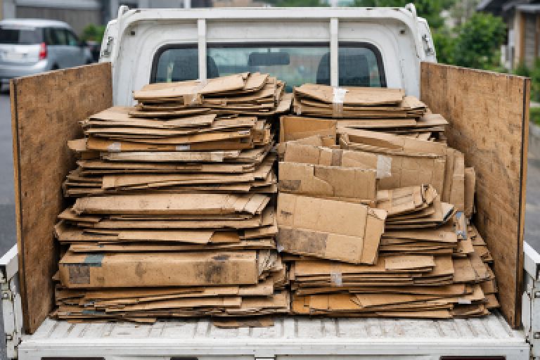 狛江市大量ダンボール古紙類の緊急回収