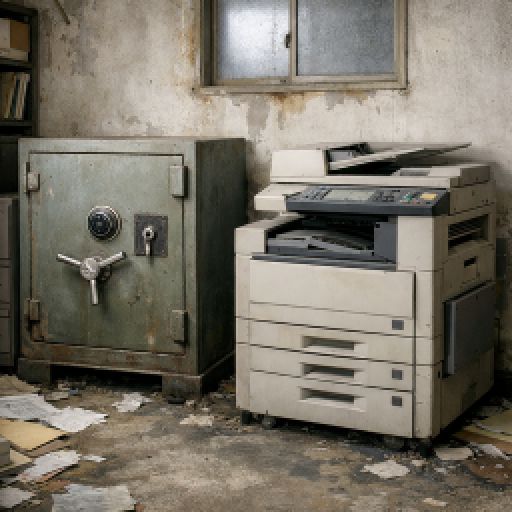 金庫と業務用コピー機