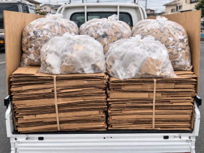 所沢市大量ダンボール・梱包材・ガスボンベ廃棄処分