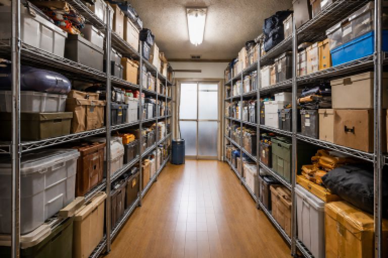 荷物いっぱいの部屋