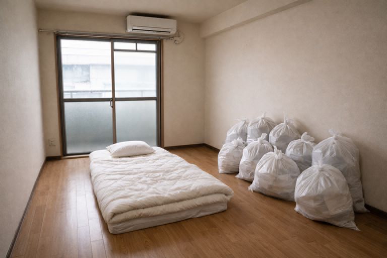 中野区江古田布団ごみ袋回収｜引越しごみ片付け事例