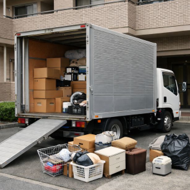 トラックで不用品回収