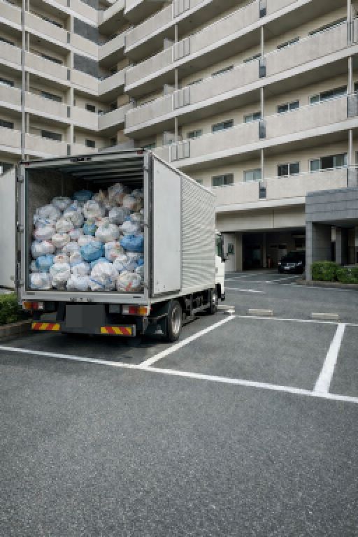 ゴミを積んだトラック