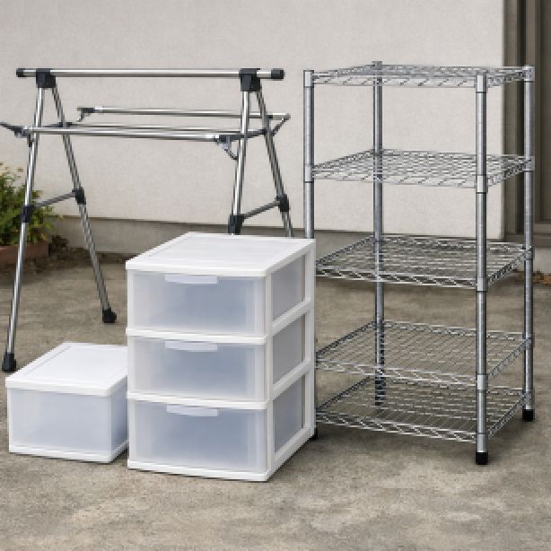 衣装ケースメタルラックハンガーラック