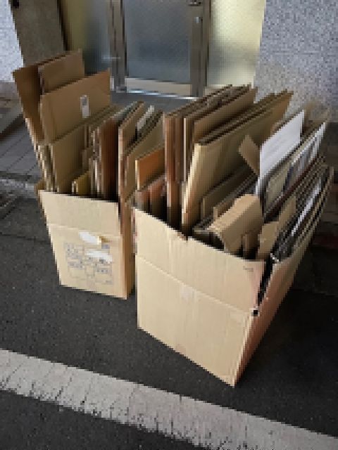 調布市大量ダンボール古紙の夜間緊急回収