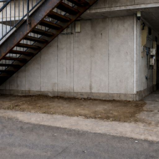 物置撤去後のアパート