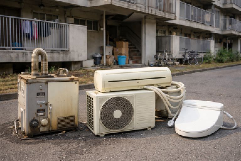 千葉県柏市バランス釜浴槽・エアコン・ウォシュレット取外し処分