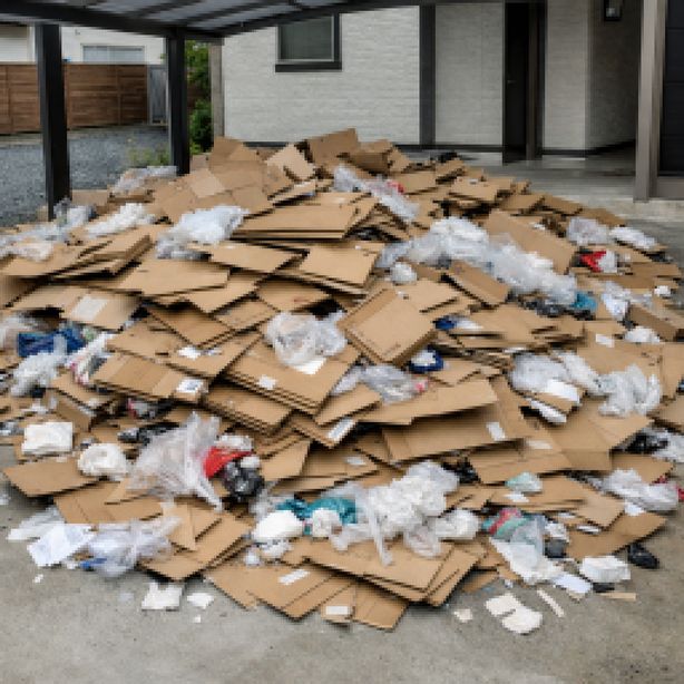 上尾市大量ダンボール梱包材ごみ緊急回収