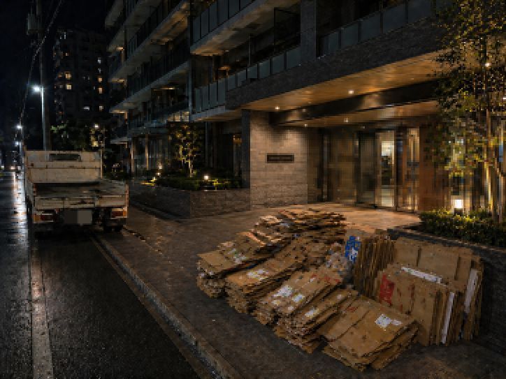 夜間ごみ回収