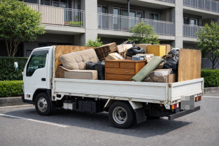 トラックに積んだごみ