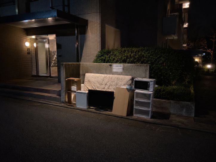夕方夜間不用品回収｜東京都渋谷区｜ごみすぐ回収片付け事例