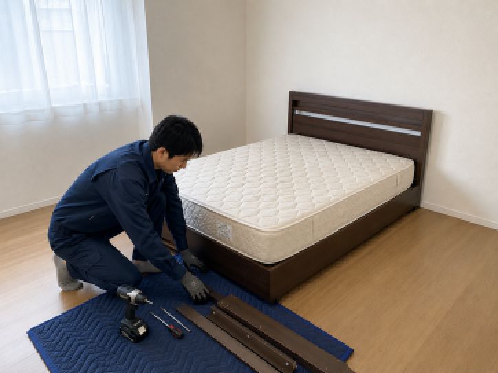 稲城市向陽台ベッド家具回収｜シングルベッド一式解体処分