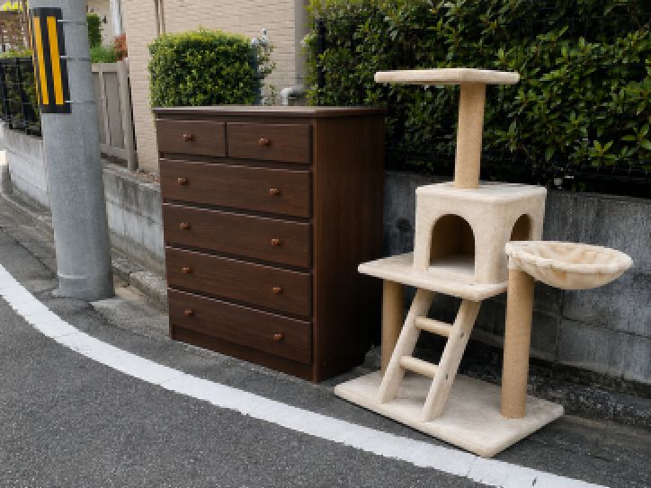 タンスとキャットタワー